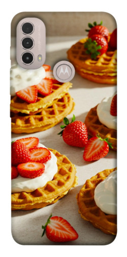 Чехол itsPrint Вафли с клубникой для Motorola Moto E40