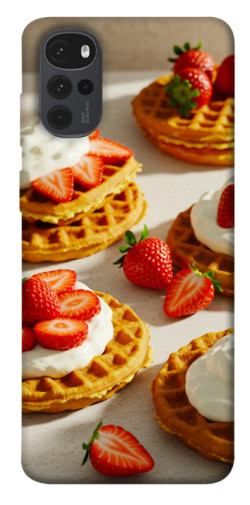 Чехол itsPrint Вафли с клубникой для Motorola Moto G22