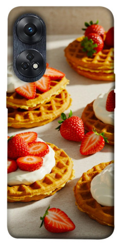 Чехол itsPrint Вафли с клубникой для Oppo Reno 8 T 4G