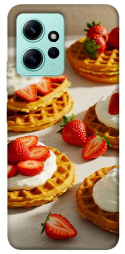 Чехол itsPrint Вафли с клубникой для Xiaomi Redmi Note 12 4G