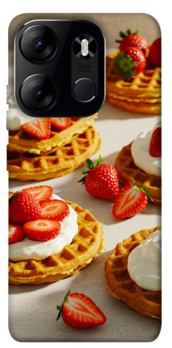 Чехол itsPrint Вафли с клубникой для Tecno Spark Go 2023