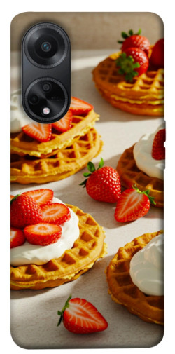 Чехол itsPrint Вафли с клубникой для Oppo A58 4G