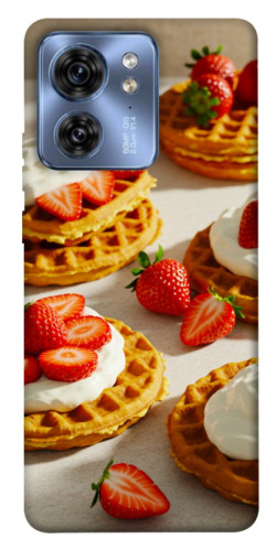 Чехол itsPrint Вафли с клубникой для Motorola Edge 40