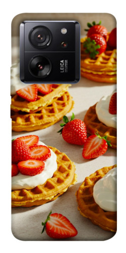 Чехол itsPrint Вафли с клубникой для Xiaomi 13T