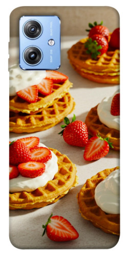 Чехол itsPrint Вафли с клубникой для Motorola Moto G84