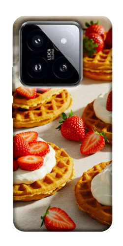 Чохол itsPrint Вафлі з полуницею для Xiaomi 14 Pro