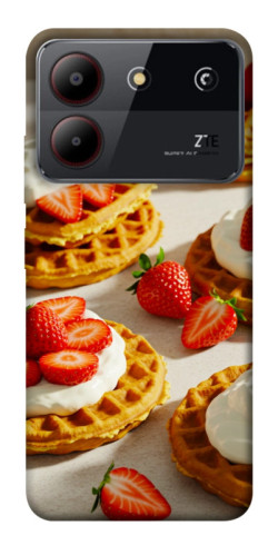 Чехол itsPrint Вафли с клубникой для ZTE Blade A54 4G