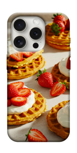Чохол itsPrint Вафлі з полуницею для Apple iPhone 16 Pro (6.3")