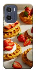 Чехол itsPrint Вафли с клубникой для Motorola Moto G05