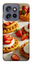 Чехол itsPrint Вафли с клубникой для Motorola Edge 50 Neo