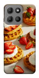 Чехол itsPrint Вафли с клубникой для Motorola Moto G15 4G