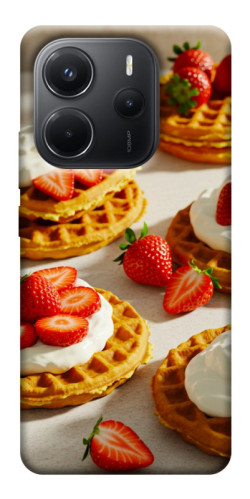 Чехол itsPrint Вафли с клубникой для Xiaomi Redmi Note 14 4G (Europe version)