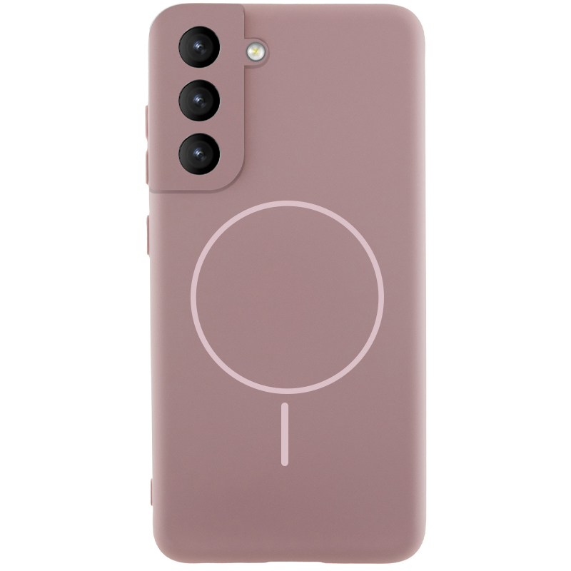 Чехол Silicone Cover Lakshmi Full Camera (AA) with Magnetic Fit для Samsung Galaxy S21 FE, Розовый / Pink Sand, Силикон, купить оптом с доставкой