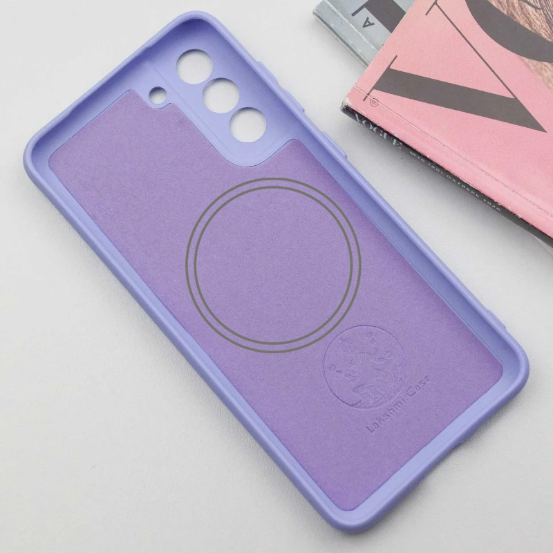 Чехол Silicone Cover Lakshmi Full Camera (AA) with Magnetic Fit для Samsung Galaxy S21 FE, Сиреневый / Dasheen 2, Силикон, купить оптом с доставкой