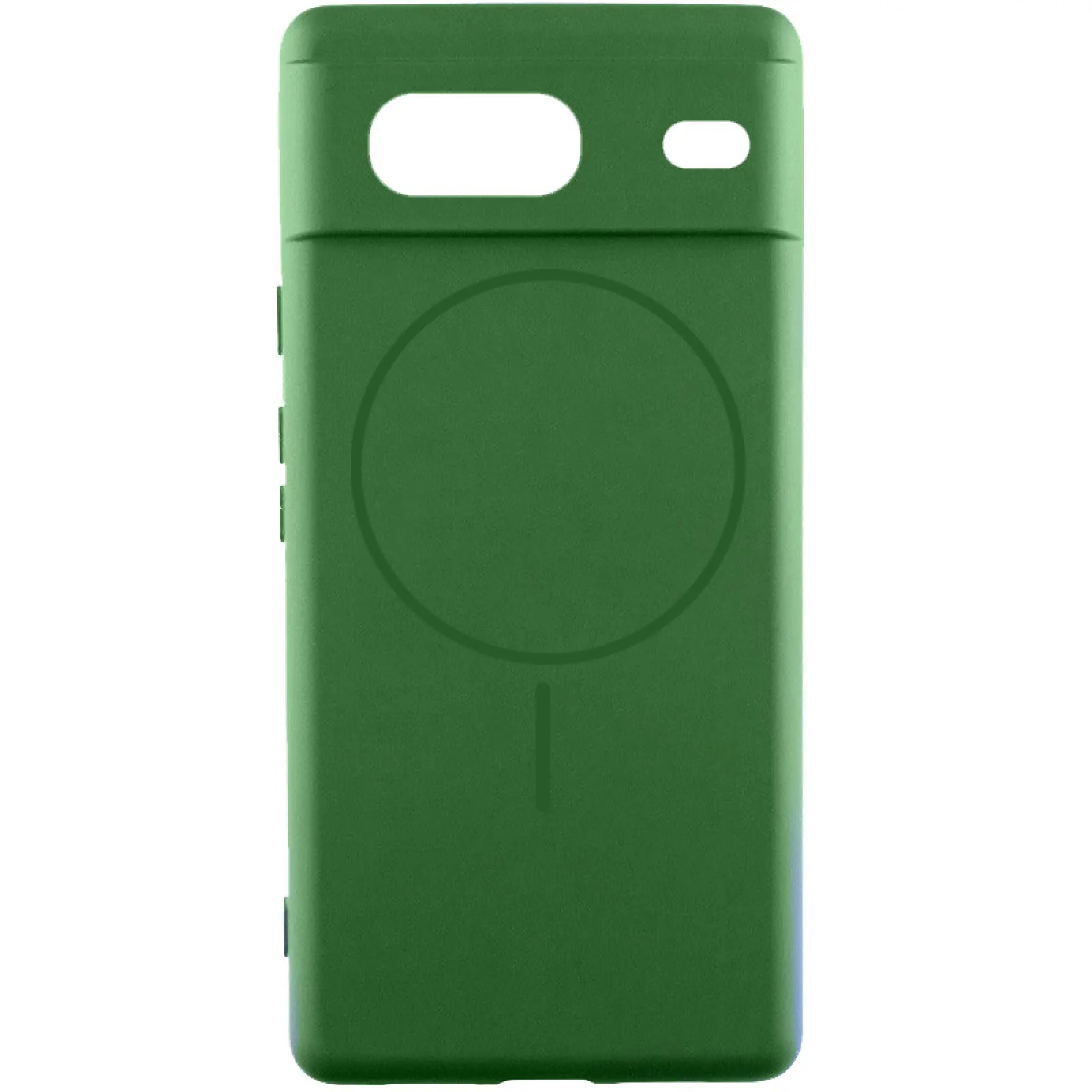Чехол Silicone Cover Lakshmi Full Camera (AA) with MagFit для Google Pixel 7, Зеленый / Dark green, Силикон, купить оптом с доставкой
