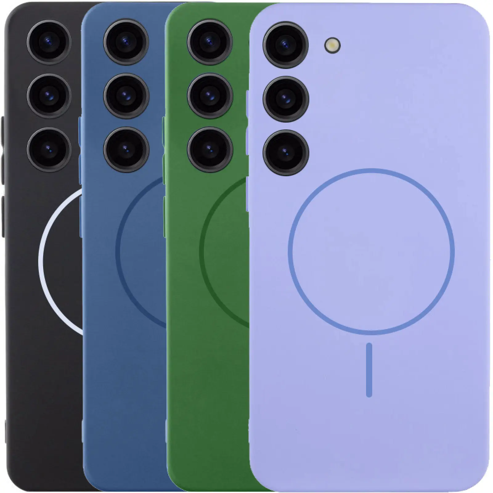 Чехол Silicone Cover Lakshmi Full Camera (AA) with MagFit для Samsung Galaxy S23, Силикон, купить оптом с доставкой