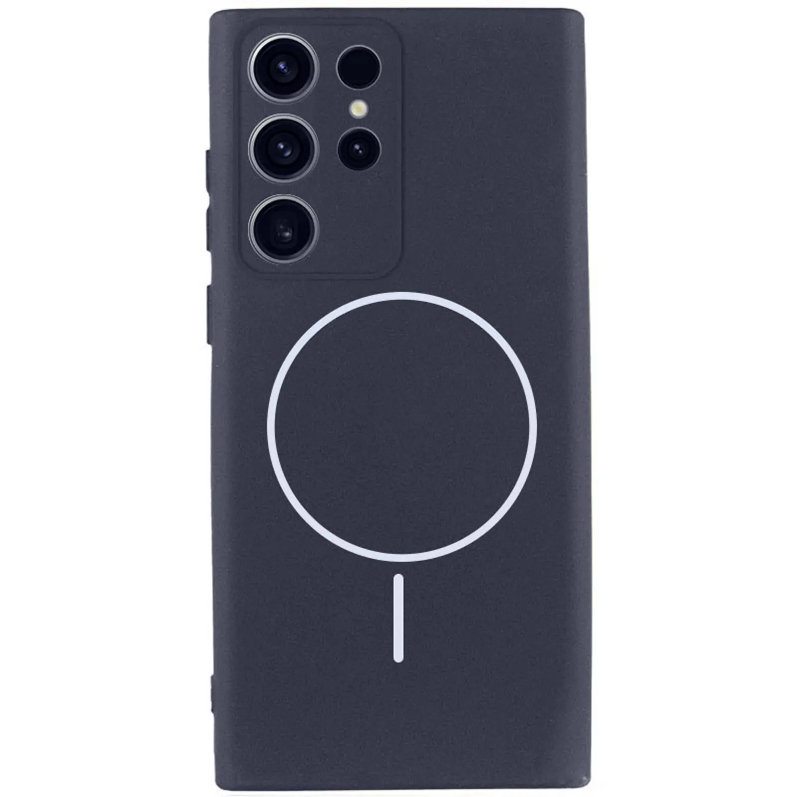 Чехол Silicone Cover Lakshmi Full Camera (AA) with MagFit для Samsung Galaxy S23 Ultra, Темно-синий / Midnight blue, Силикон, купить оптом с доставкой