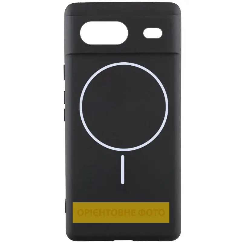 Чехол Silicone Cover Lakshmi Full Camera (AA) with Magnetic Fit для Google Pixel 7a, Черный / Black, Силикон, купить оптом с доставкой