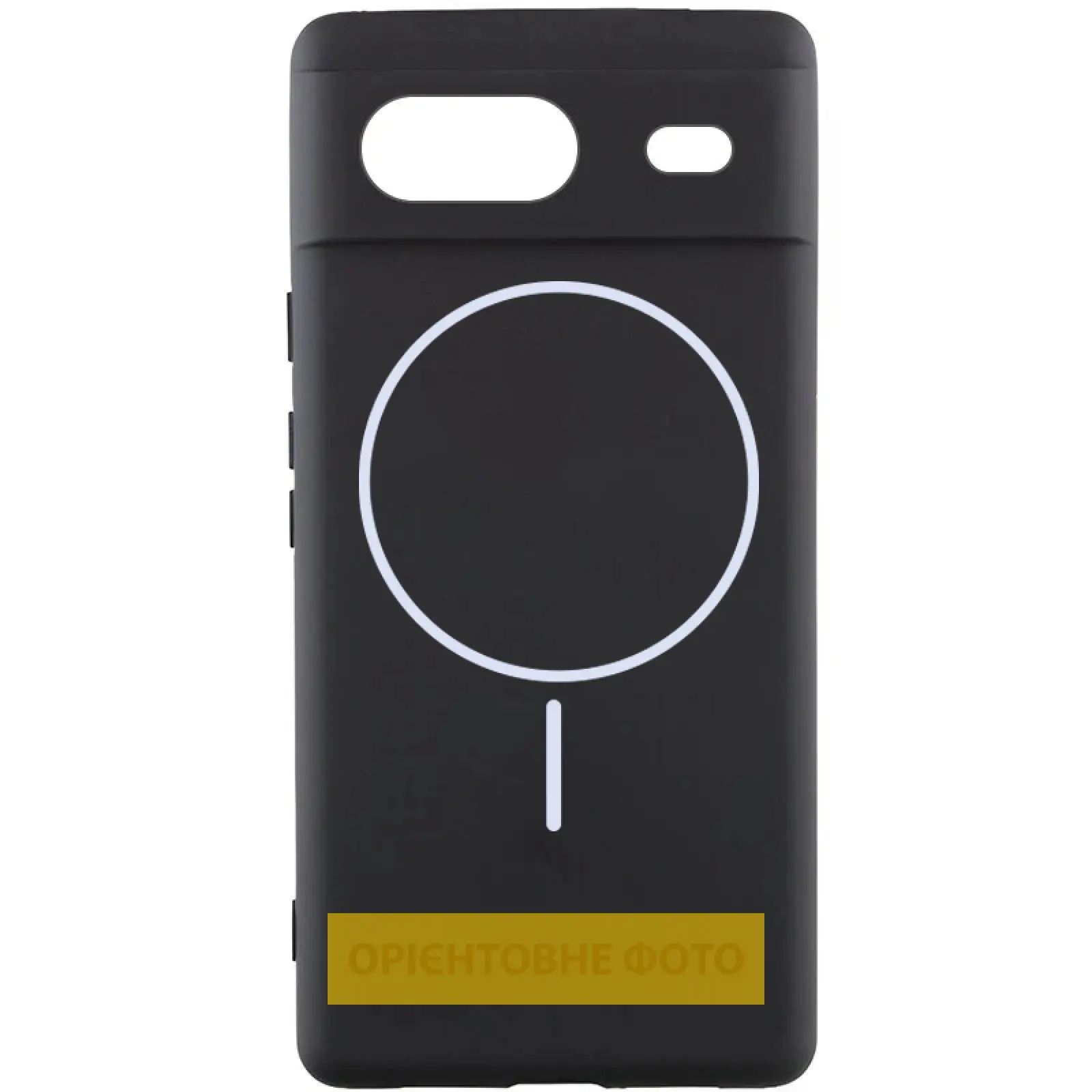 Чехол Silicone Cover Lakshmi Full Camera (AA) with Magnetic Fit для Google Pixel 7a, Черный / Black, Силикон, купить оптом с доставкой