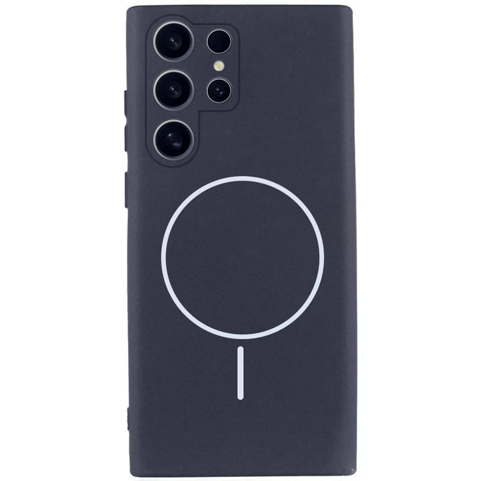 Чехол Silicone Cover Lakshmi Full Camera (AA) with MagFit для Samsung Galaxy S24 Ultra, Темно-синий / Midnight blue, Силикон, купить оптом с доставкой