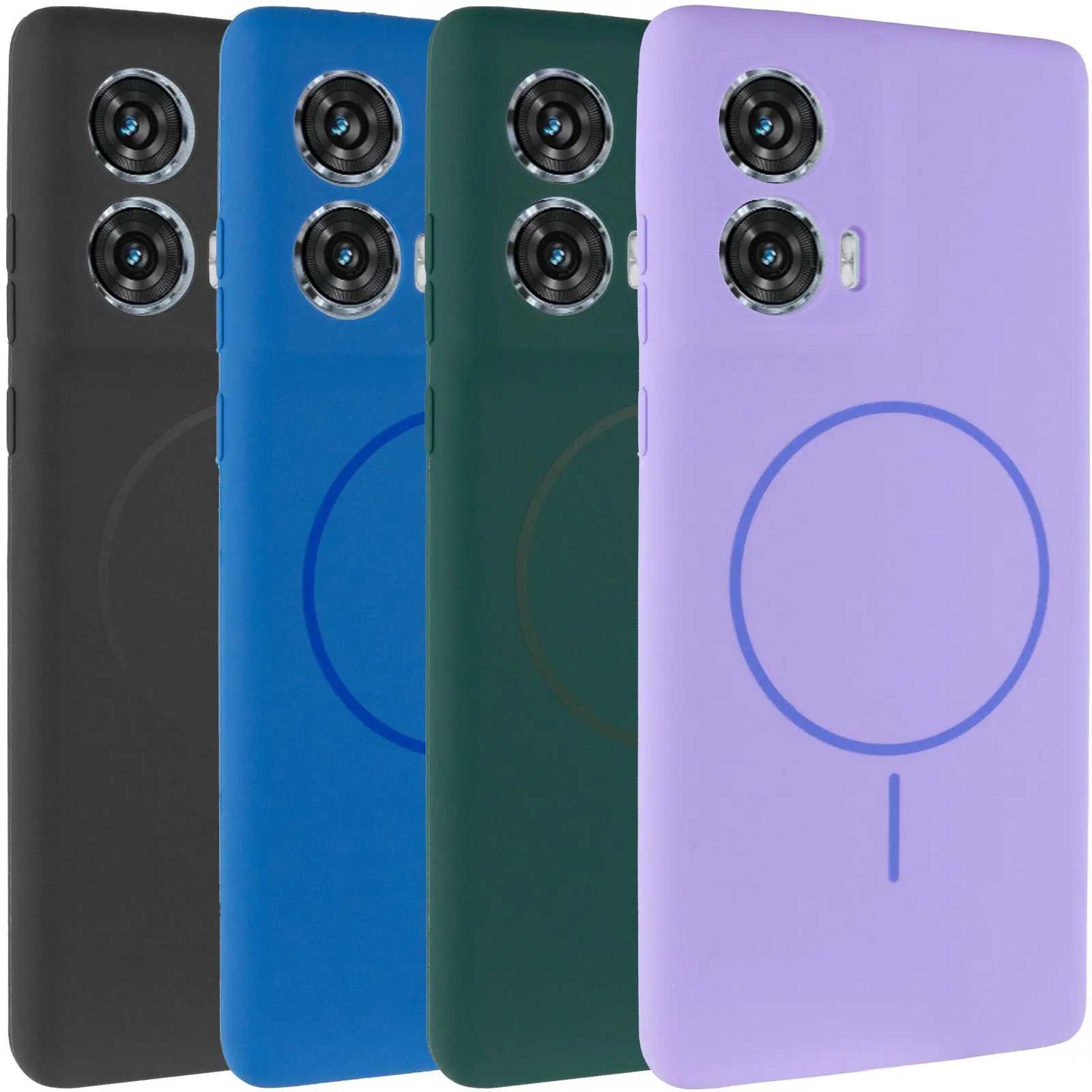 Чехол Silicone Cover Lakshmi Full Camera (AA) with MagFit для Motorola Edge 50 Fusion, Силикон, купить оптом с доставкой