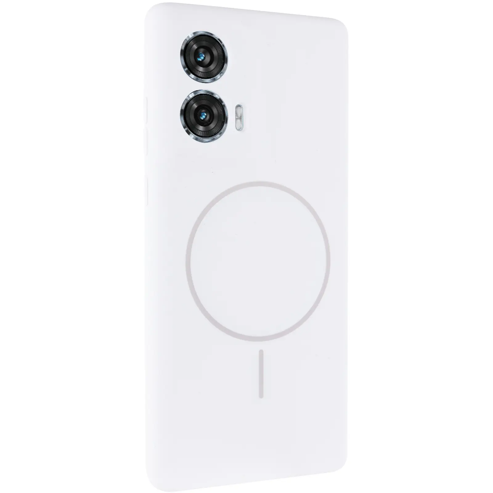 Чехол Silicone Cover Lakshmi Full Camera (AA) with MagFit для Motorola Edge 50 Fusion, Белый / White, Силикон, купить оптом с доставкой