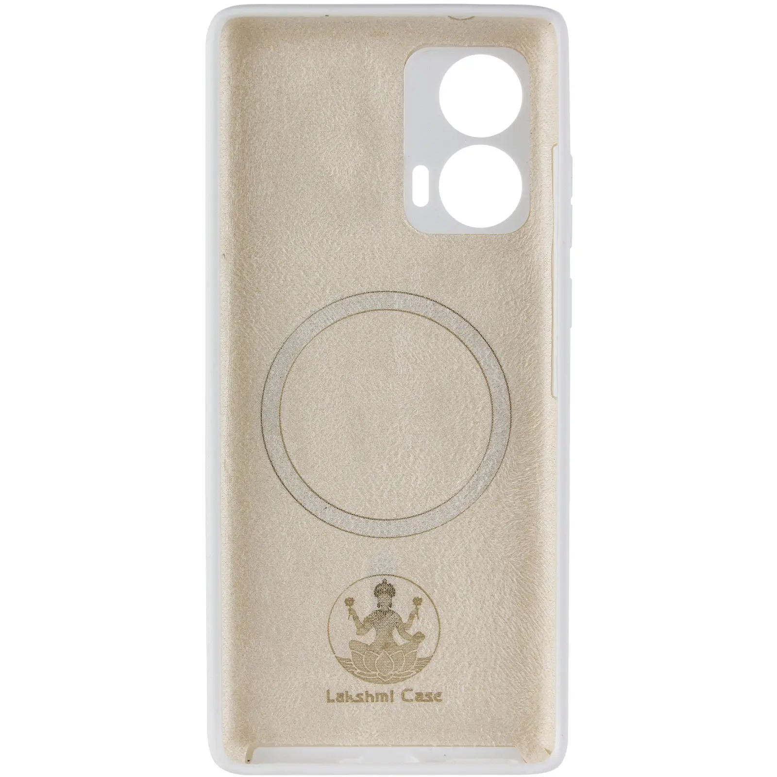 Чехол Silicone Cover Lakshmi Full Camera (AA) with MagFit для Motorola Edge 50 Fusion, Белый / White 2, Силикон, купить оптом с доставкой
