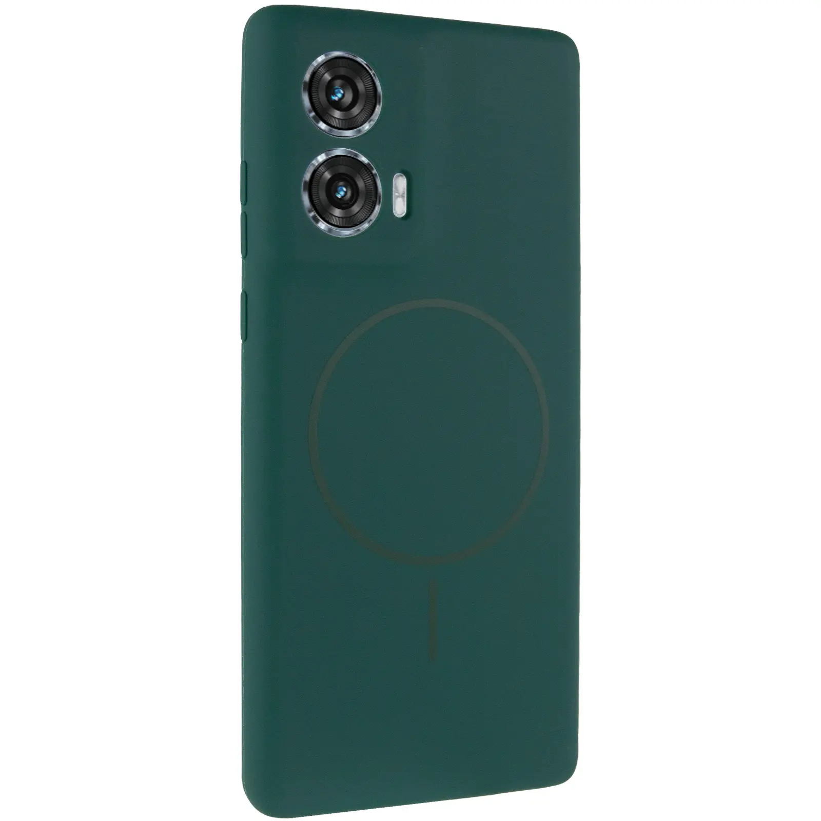 Чехол Silicone Cover Lakshmi Full Camera (AA) with MagFit для Motorola Edge 50 Fusion, Зеленый / Dark green, Силикон, купить оптом с доставкой