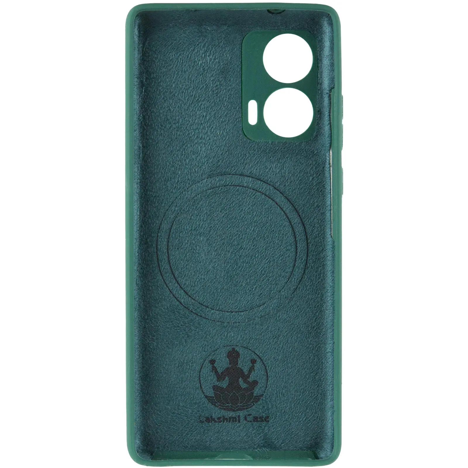 Чехол Silicone Cover Lakshmi Full Camera (AA) with MagFit для Motorola Edge 50 Fusion, Зеленый / Dark green 2, Силикон, купить оптом с доставкой