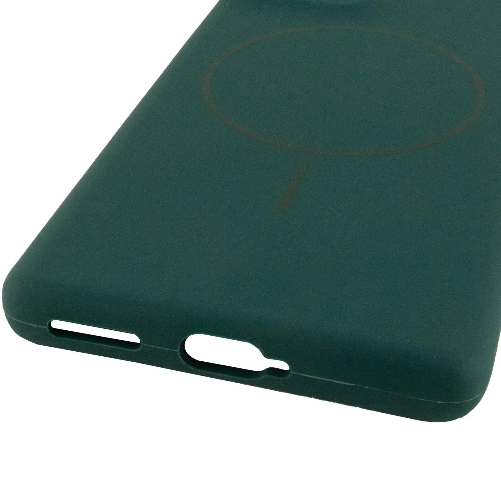 Чехол Silicone Cover Lakshmi Full Camera (AA) with MagFit для Motorola Edge 50 Fusion, Зеленый / Dark green 4, Силикон, купить оптом с доставкой