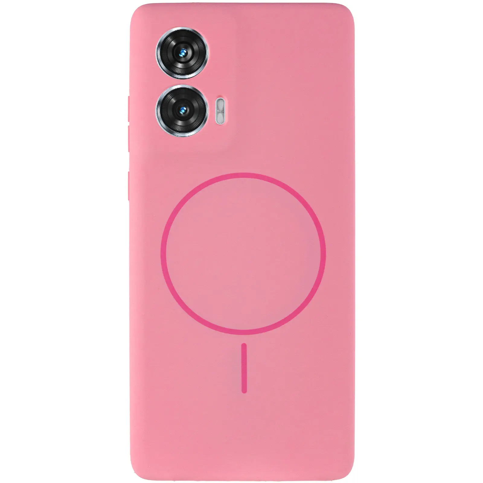 Чехол Silicone Cover Lakshmi Full Camera (AA) with MagFit для Motorola Edge 50 Fusion, Розовый / Light pink 1, Силикон, купить оптом с доставкой