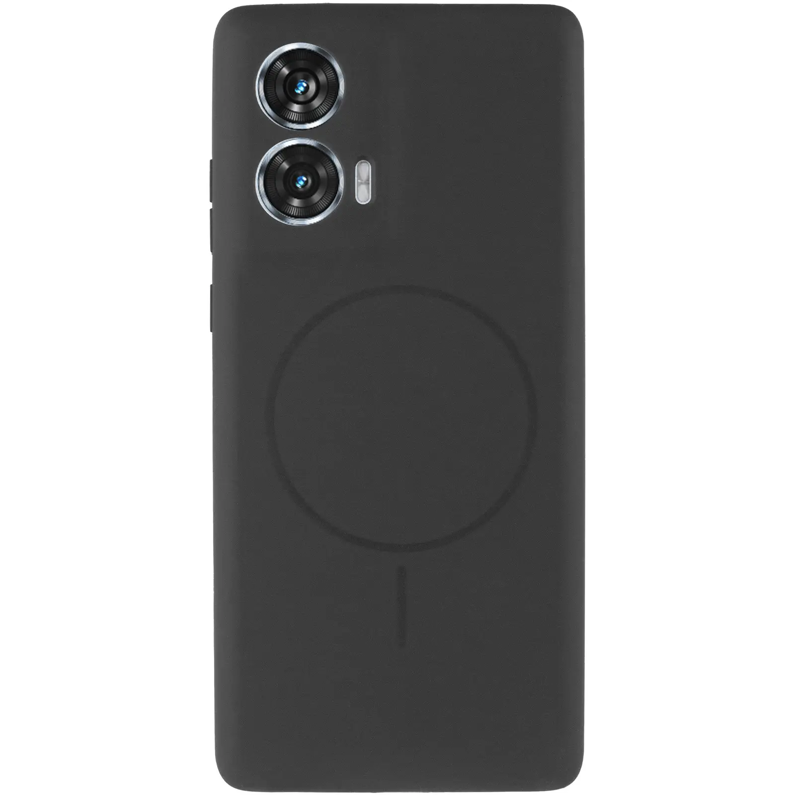 Чехол Silicone Cover Lakshmi Full Camera (AA) with MagFit для Motorola Edge 50 Fusion, Черный / Black 1, Силикон, купить оптом с доставкой
