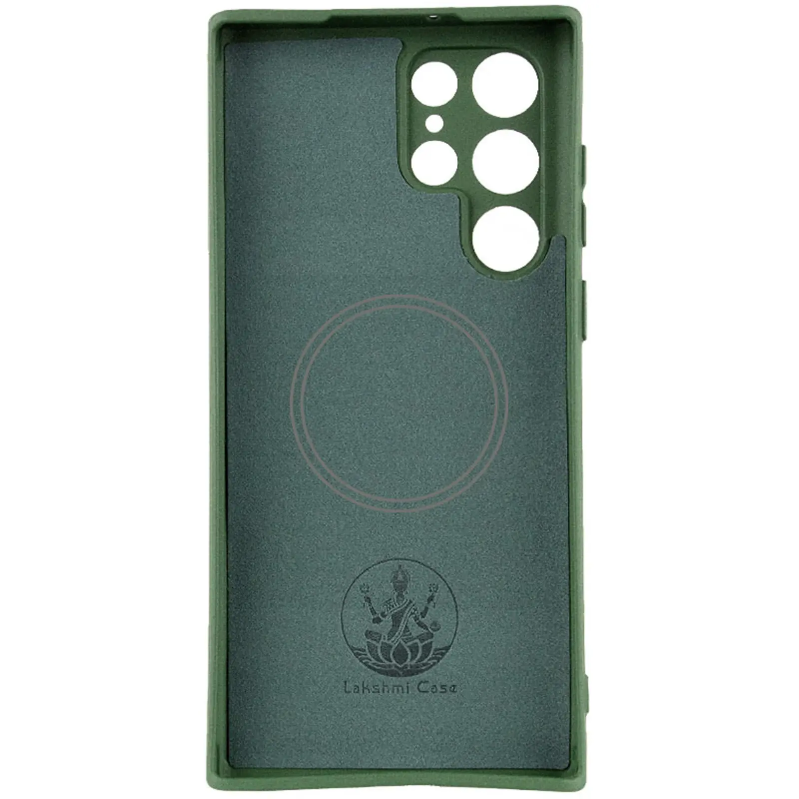 Чехол Silicone Cover Lakshmi Full Camera (AA) with MagFit для Samsung Galaxy S25 Ultra, Зеленый / Dark green 1, Силикон, купить оптом с доставкой