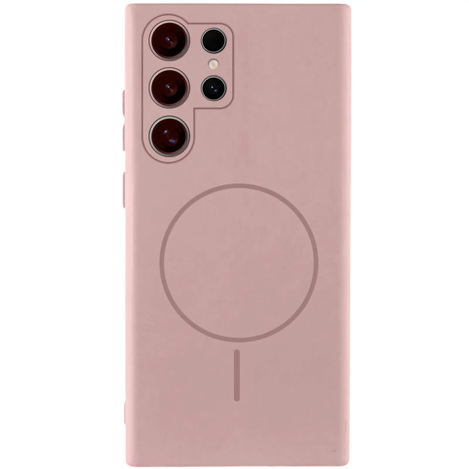Чехол Silicone Cover Lakshmi Full Camera (AA) with MagFit для Samsung Galaxy S25 Ultra, Розовый / Pink Sand, Силикон, купить оптом с доставкой