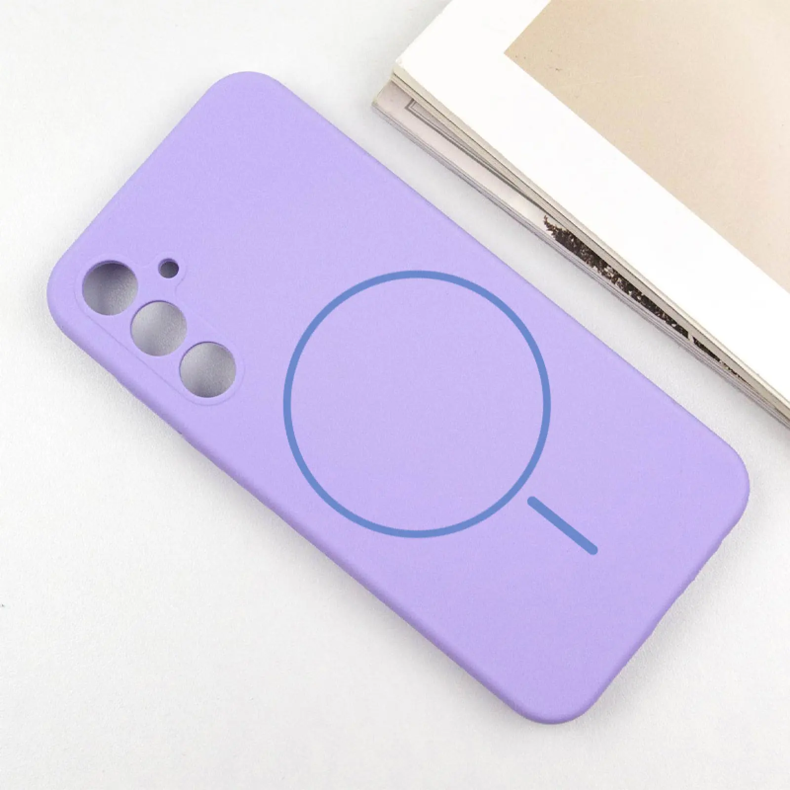 Чехол Silicone Cover Lakshmi Full Camera (AA) with Magnetic Fit для Samsung Galaxy S25+, Сиреневый / Dasheen 1, Силикон, купить оптом с доставкой