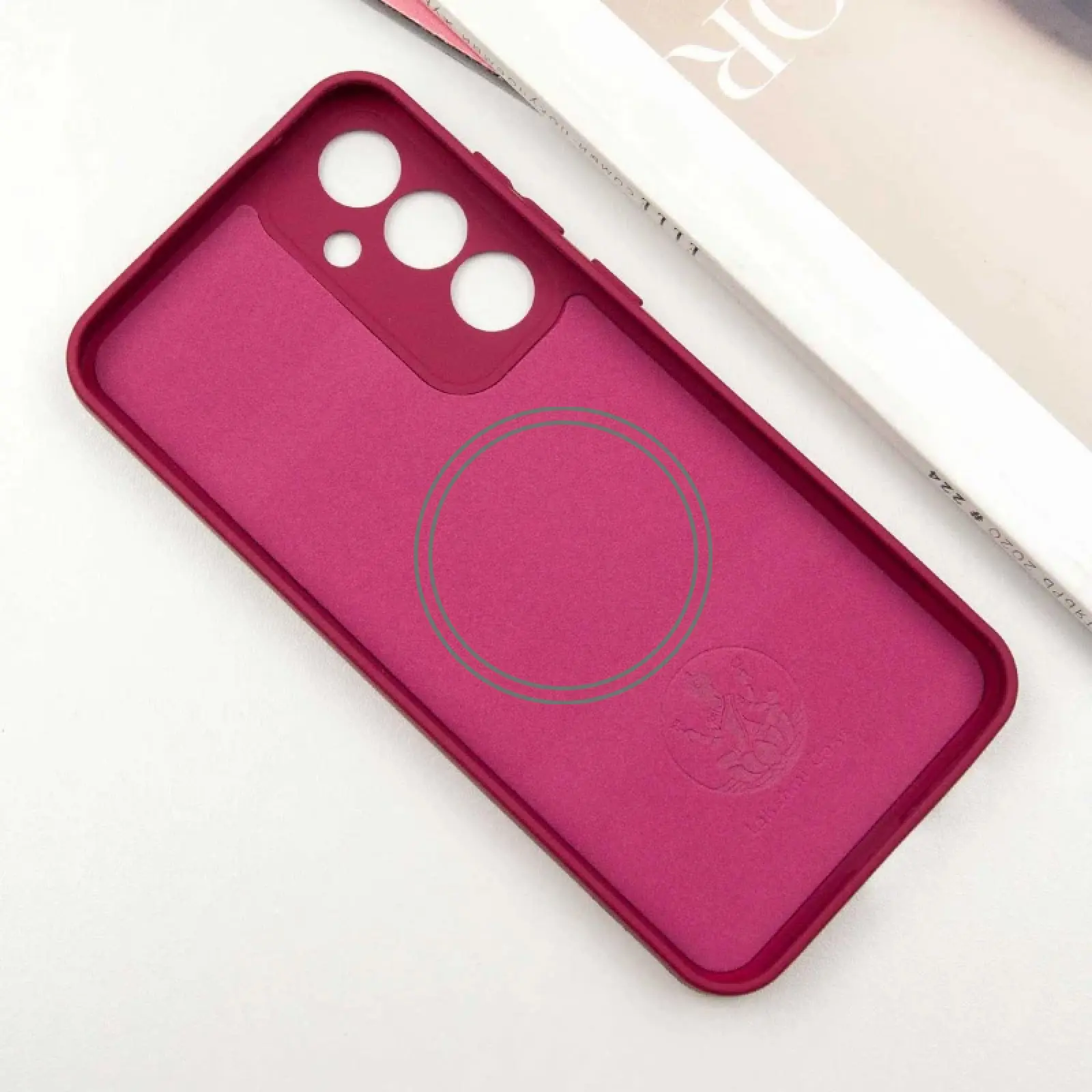 Чехол Silicone Cover Lakshmi Full Camera (AA) with MagFit для Samsung Galaxy S25, Красный / Rose Red 2, Силикон, купить оптом с доставкой