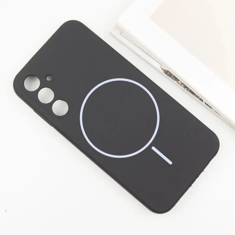 Чохол Silicone Cover Lakshmi Full Camera (AA) with Magnetic Fit для Samsung Galaxy S25, Чорний / Black 1, Силікон, купити оптом з доставкою
