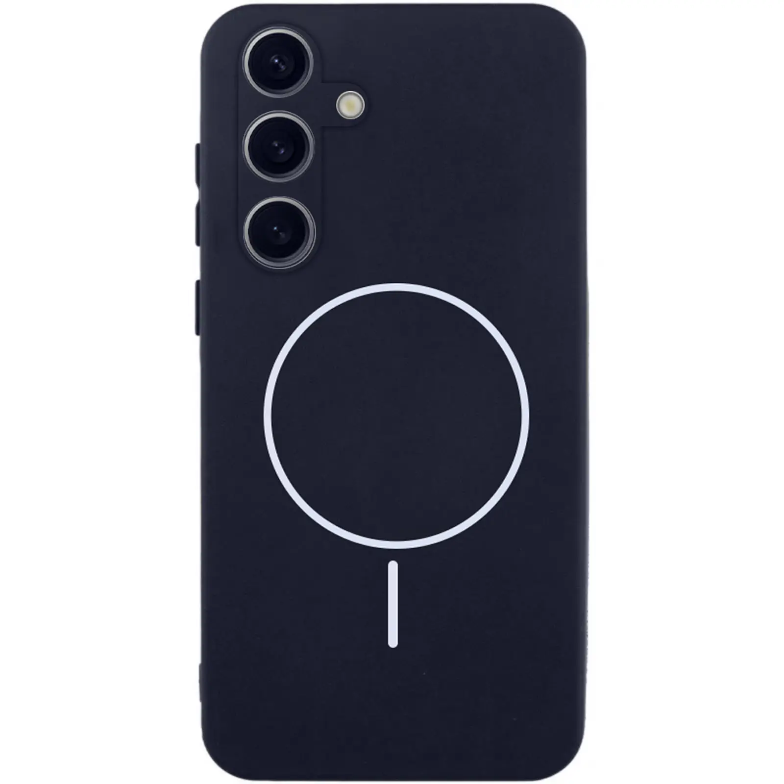 Чехол Silicone Cover Lakshmi Full Camera (AA) with MagFit для Samsung Galaxy S25, Темно-синий / Midnight blue, Силикон, купить оптом с доставкой