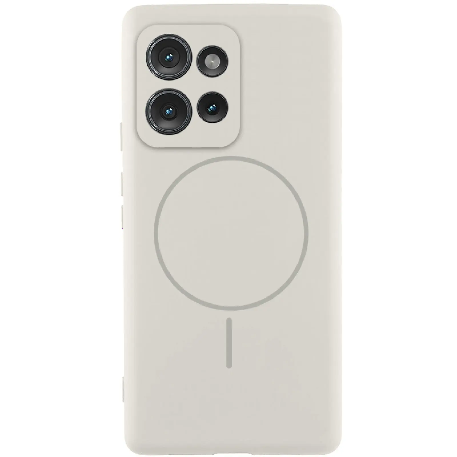 Чехол Silicone Cover Lakshmi Full Camera (AA) with MagFit для Motorola Moto G75 5G, Белый / White, Силикон, купить оптом с доставкой