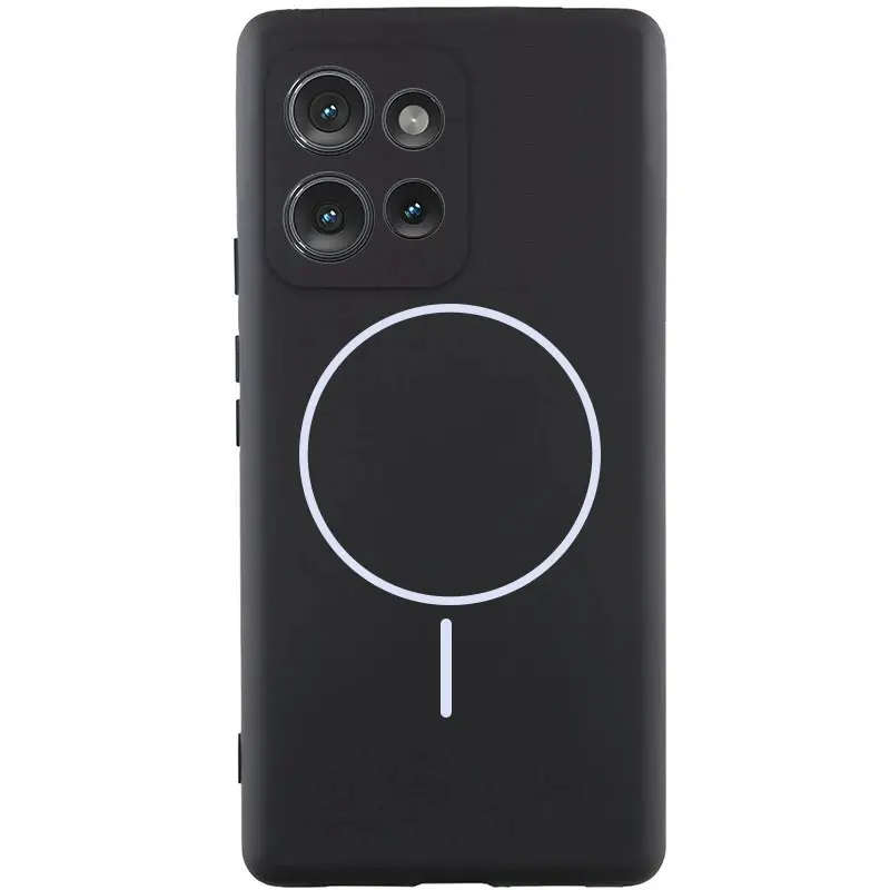 Чехол Silicone Cover Lakshmi Full Camera (AA) with Magnetic Fit для Motorola Edge 50 Neo, Черный / Black, Силикон, купить оптом с доставкой