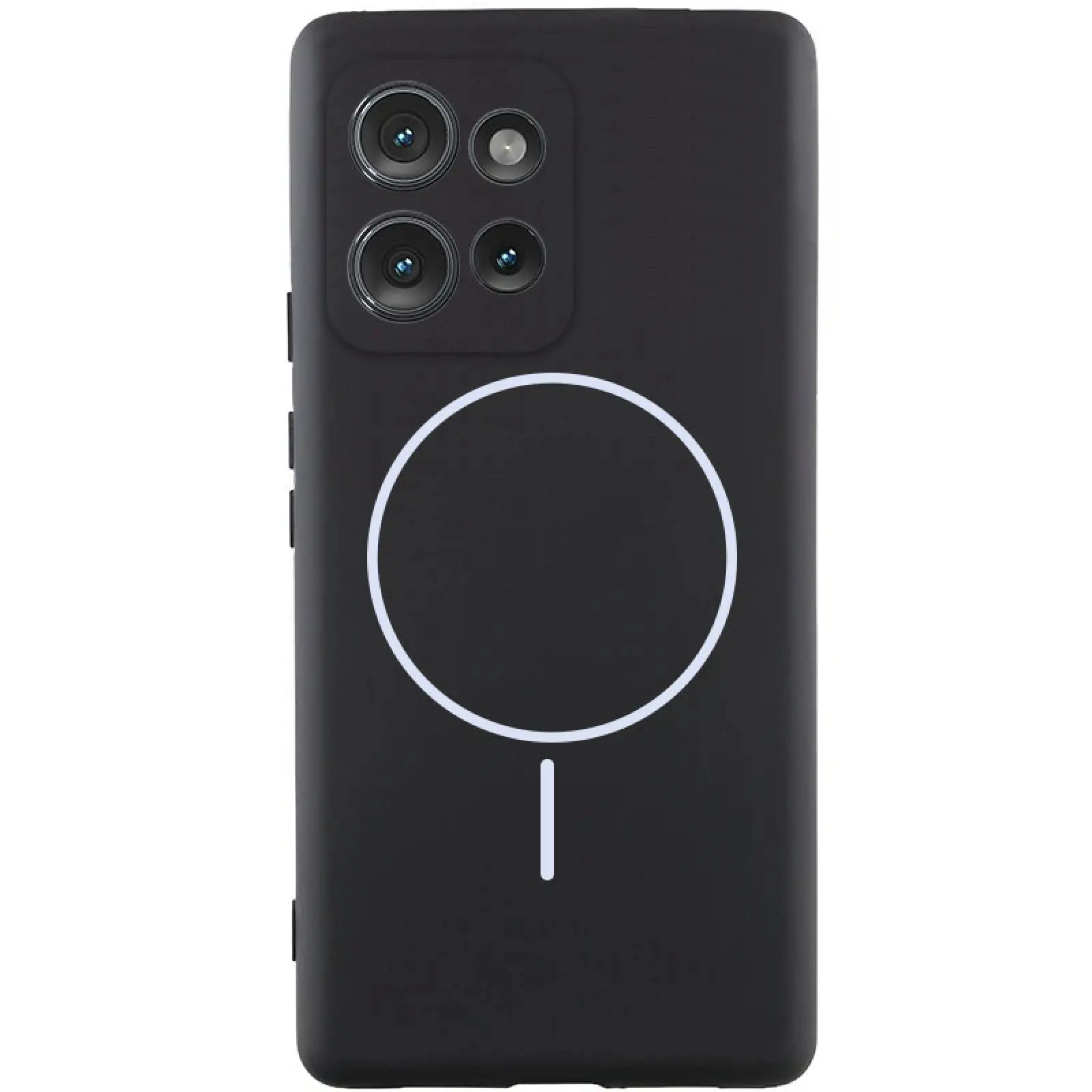 Чехол Silicone Cover Lakshmi Full Camera (AA) with Magnetic Fit для Motorola Edge 50 Neo, Черный / Black, Силикон, купить оптом с доставкой