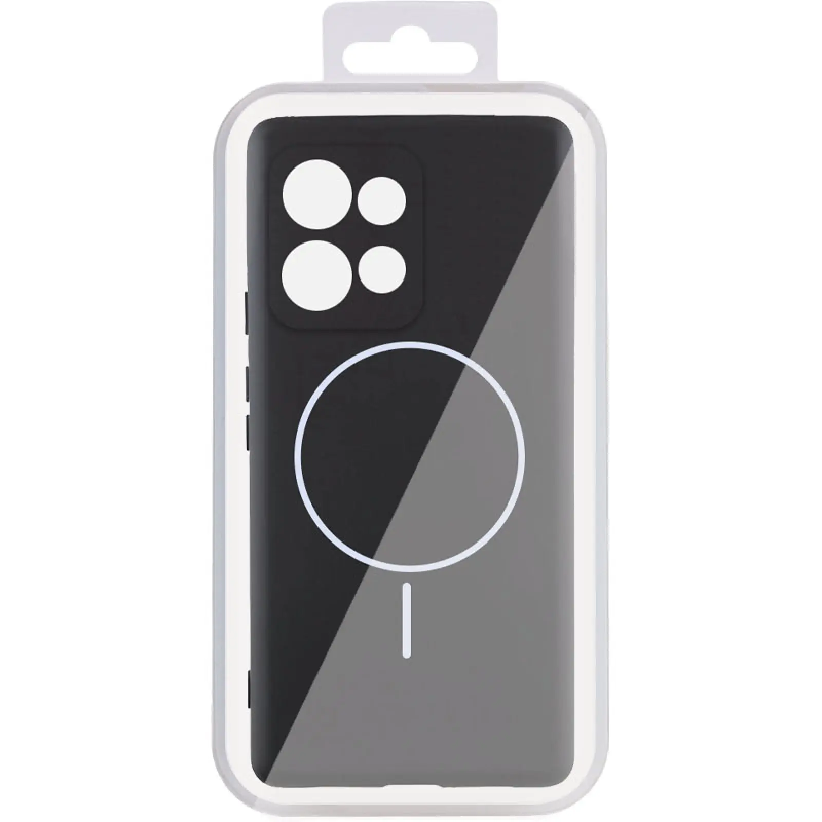 Чехол Silicone Cover Lakshmi Full Camera (AA) with Magnetic Fit для Motorola Edge 50 Neo, Черный / Black 3, Силикон, купить оптом с доставкой