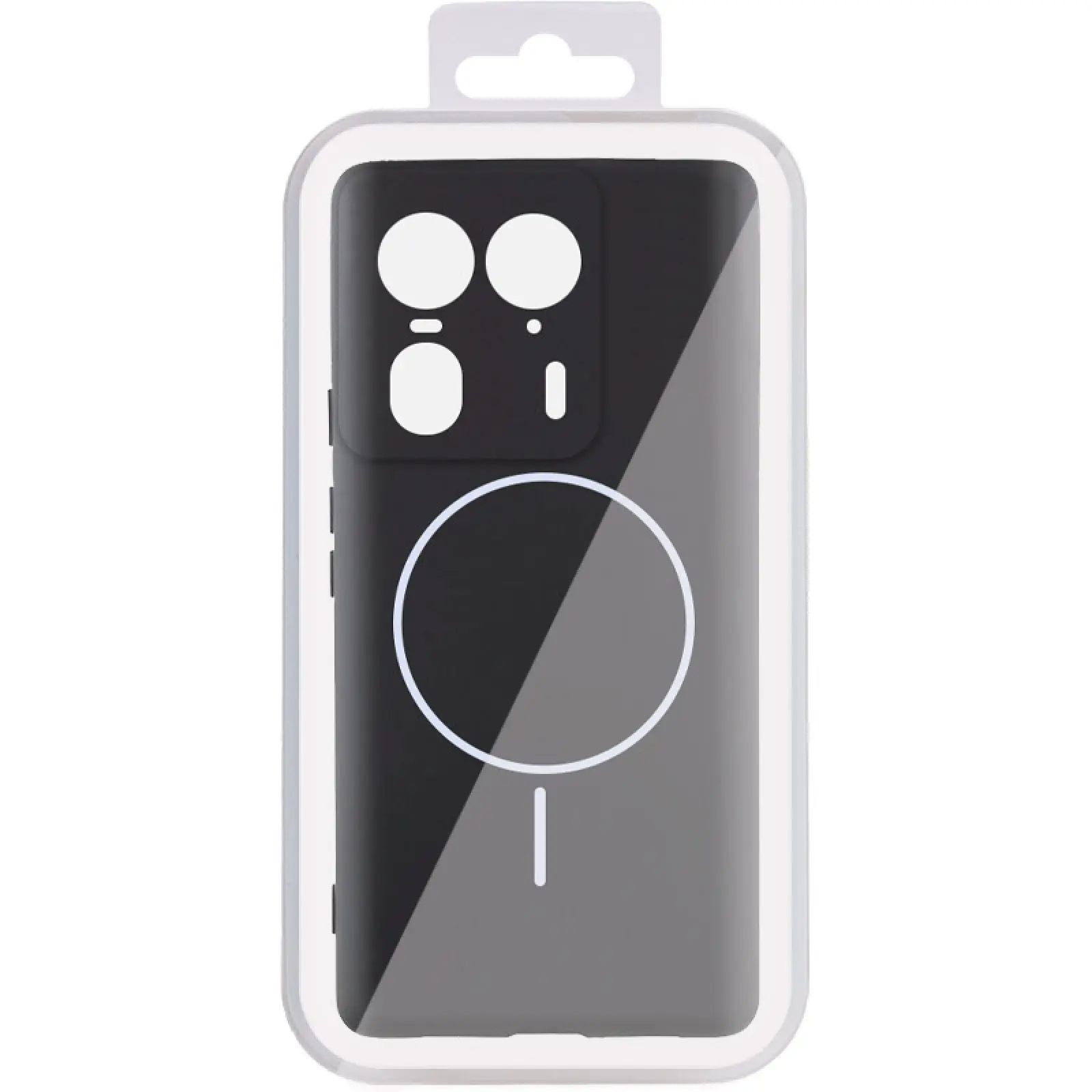 Чехол Silicone Cover Lakshmi Full Camera (AA) with MagFit для Motorola Edge 50 Ultra, Черный / Black 2, Силикон, купить оптом с доставкой