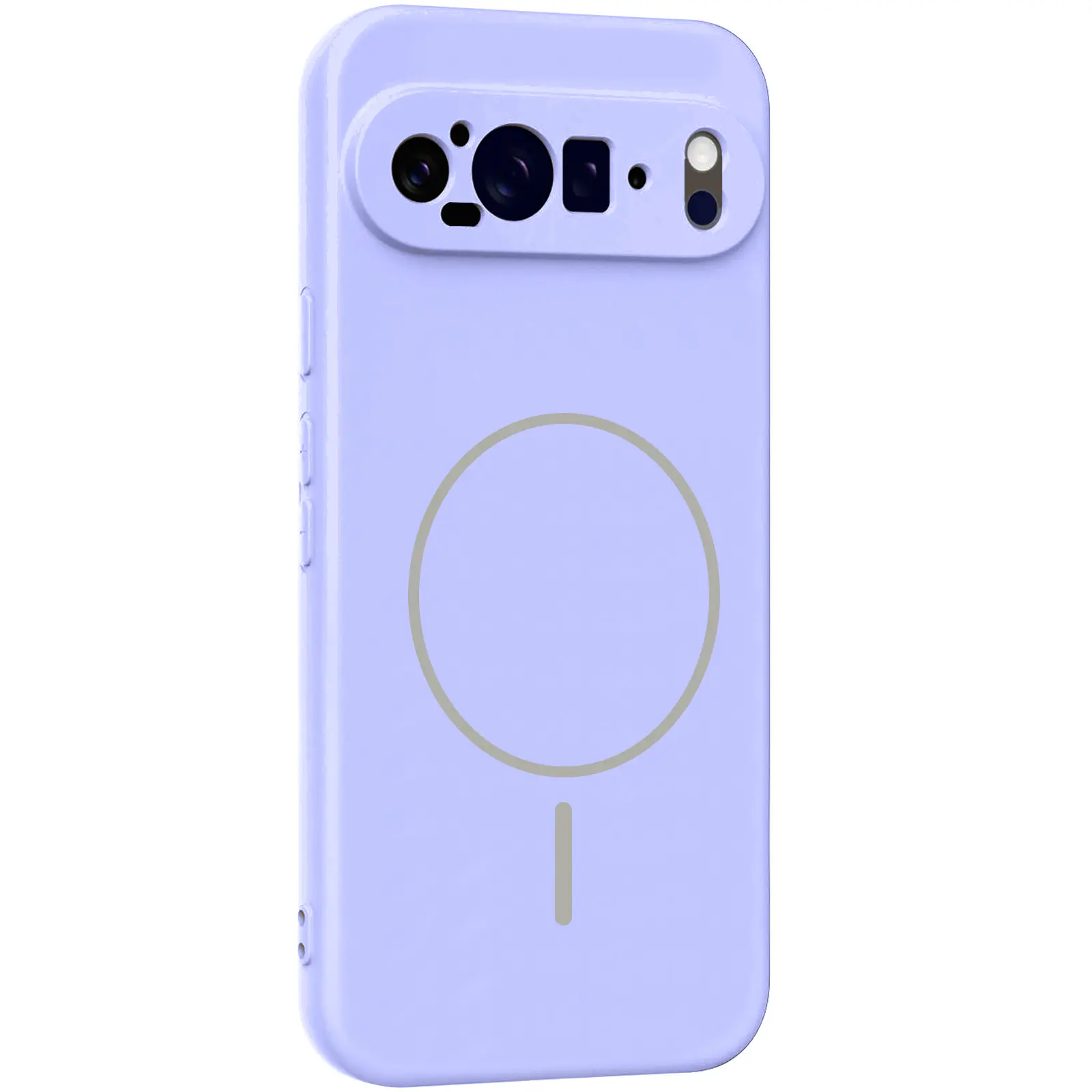 Чехол Silicone Cover Lakshmi Full Camera (AA) with Magnetic Fit для Google Pixel 10 / 10 Pro, Сиреневый / Dasheen, Силикон, купить оптом с доставкой