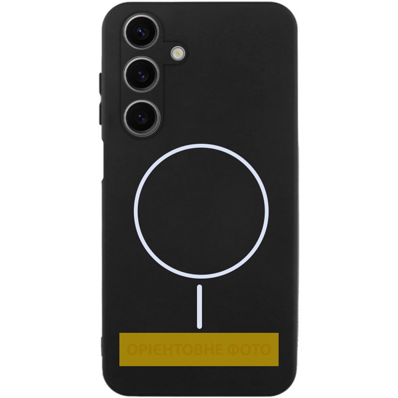 Чехол Silicone Cover Lakshmi Full Camera (AA) with Magnetic Fit для Samsung Galaxy A07, Черный / Black, Силикон, купить оптом с доставкой