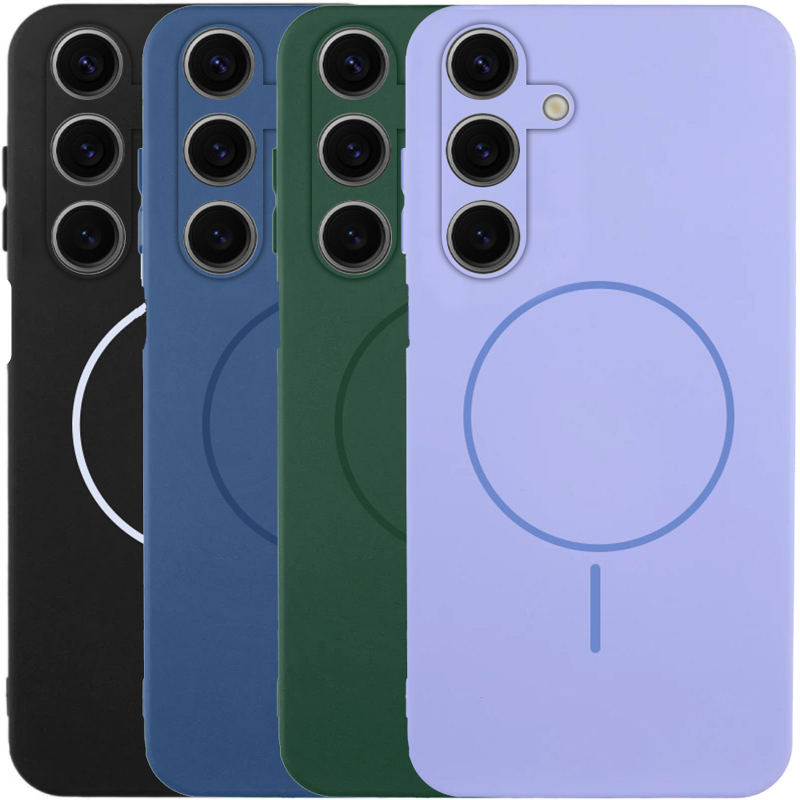 Чехол Silicone Cover Lakshmi Full Camera (AA) with Magnetic Fit для Samsung Galaxy A17 4G/5G, Силикон, купить оптом с доставкой