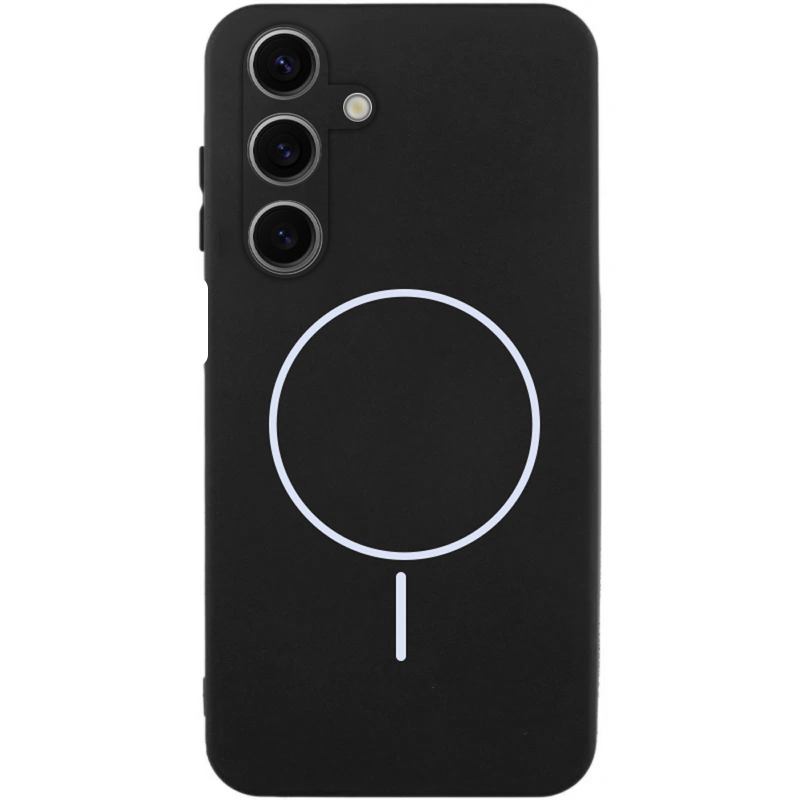 Чехол Silicone Cover Lakshmi Full Camera (AA) with Magnetic Fit для Samsung Galaxy A17 4G/5G, Черный / Black, Силикон, купить оптом с доставкой