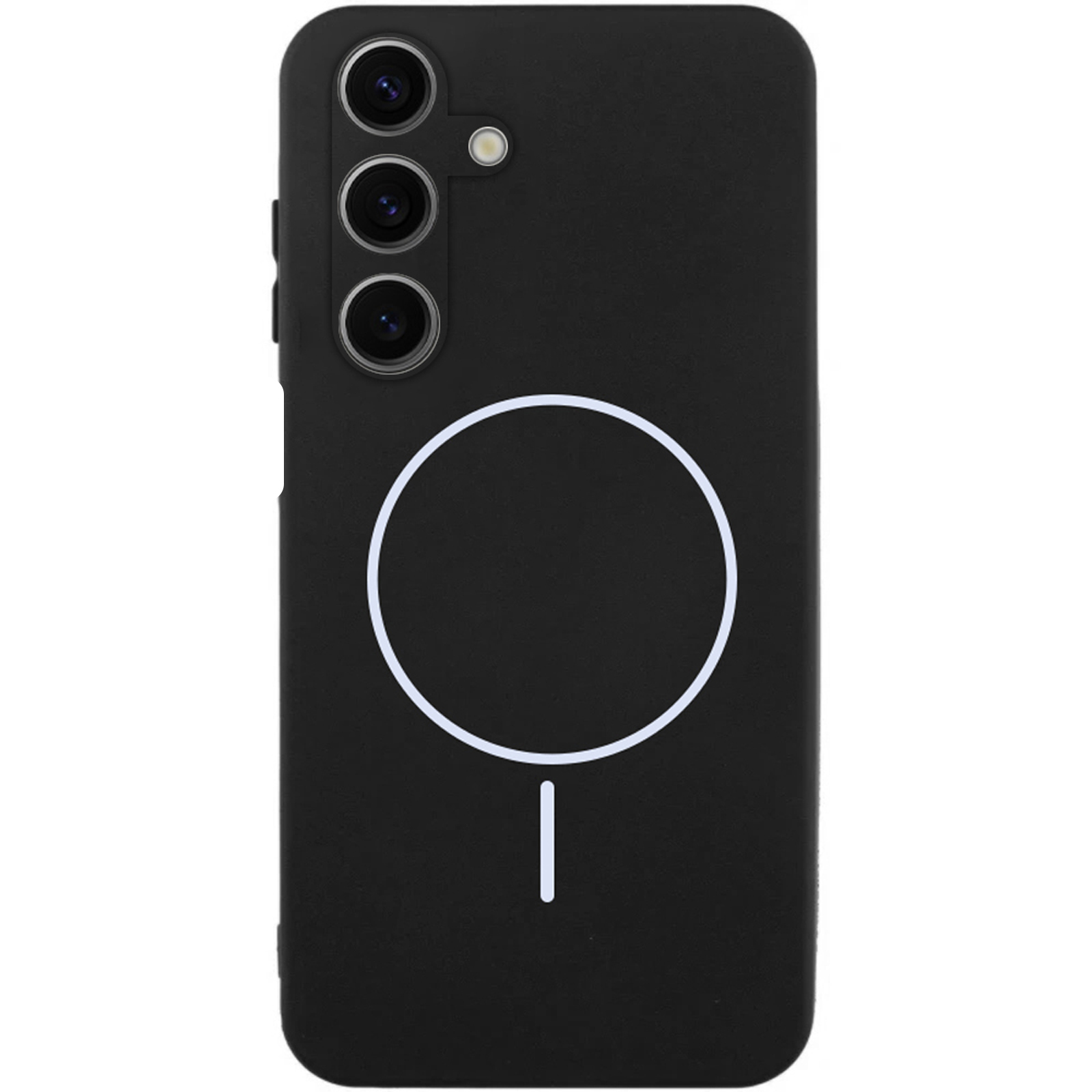 Чехол Silicone Cover Lakshmi Full Camera (AA) with Magnetic Fit для Samsung Galaxy A17 4G/5G, Черный / Black, Силикон, купить оптом с доставкой