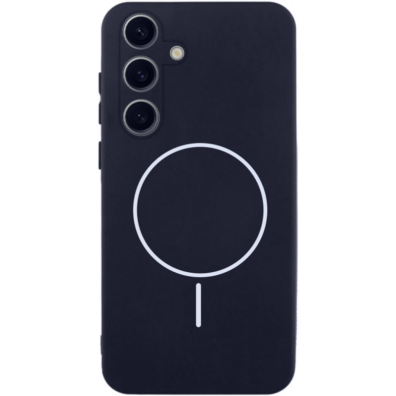 Чехол Silicone Cover Lakshmi Full Camera (AA) with Magnetic Fit для Samsung Galaxy A37 5G, Темно-синий / Midnight blue, Силикон, купить оптом с доставкой