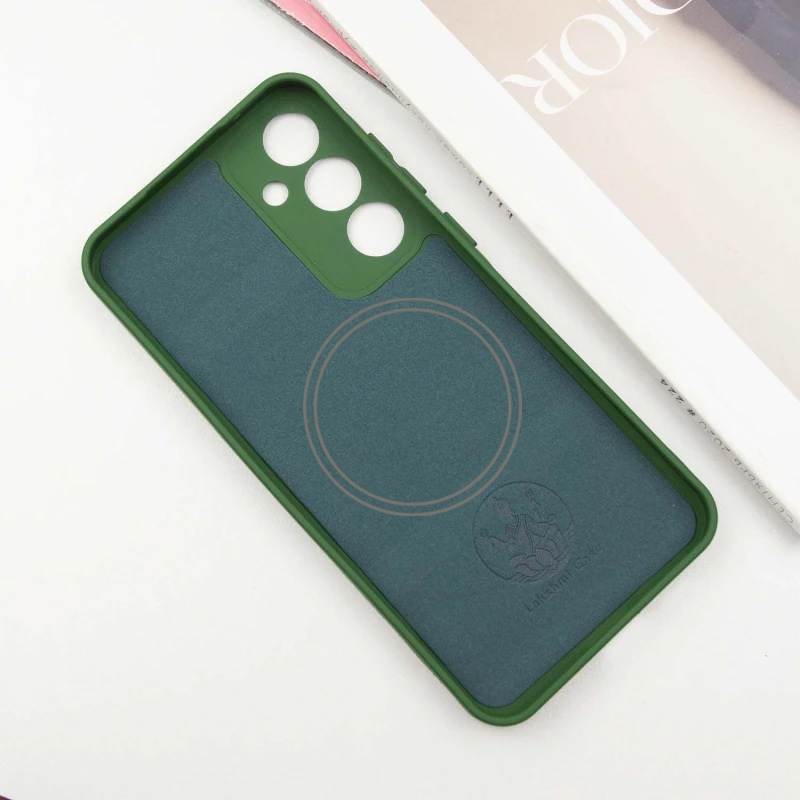 Чехол Silicone Cover Lakshmi Full Camera (AA) with Magnetic Fit для Samsung Galaxy A57 5G, Зеленый / Dark green 2, Силикон, купить оптом с доставкой
